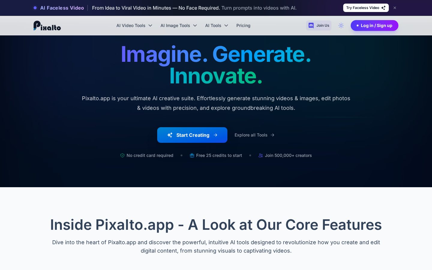 Pixalto Homepage