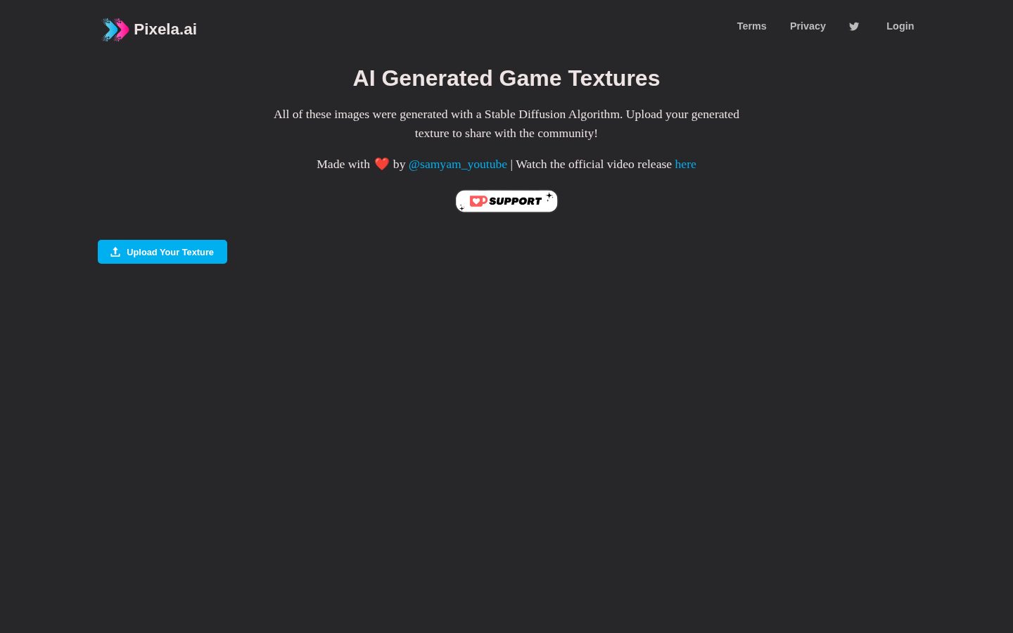 Pixela AI Homepage
