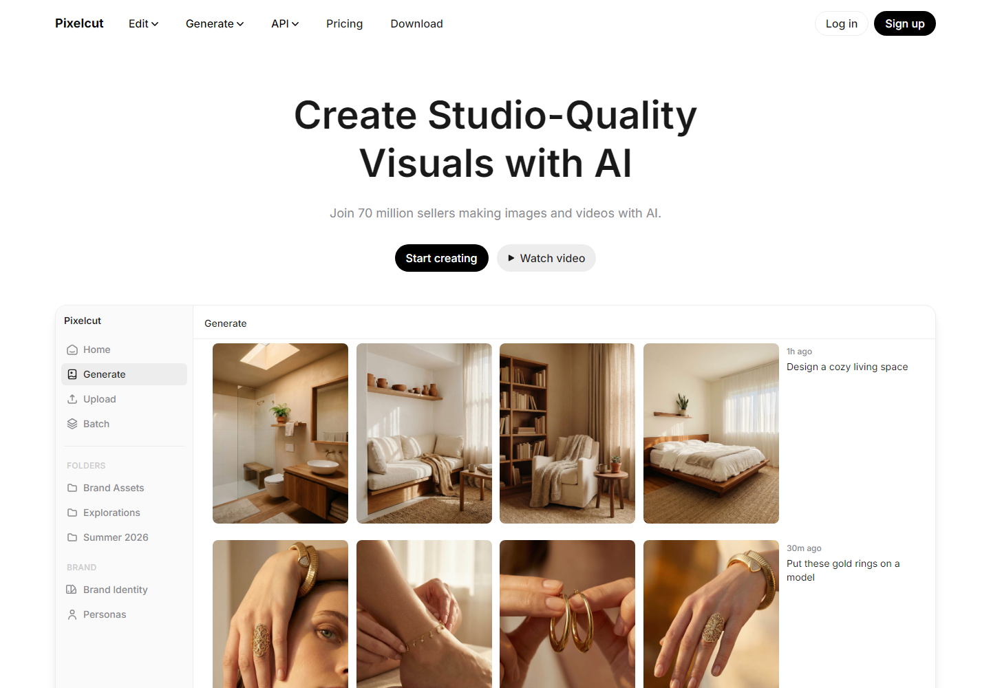 Pixelcut homepage