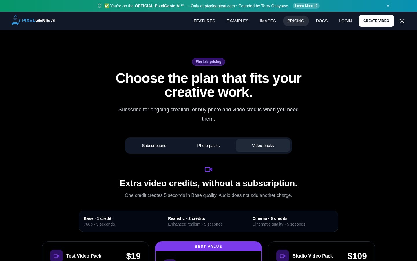 pixelgenieai.com Pricing