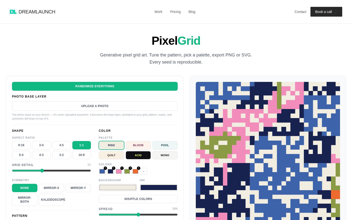Pixelgrid Homepage
