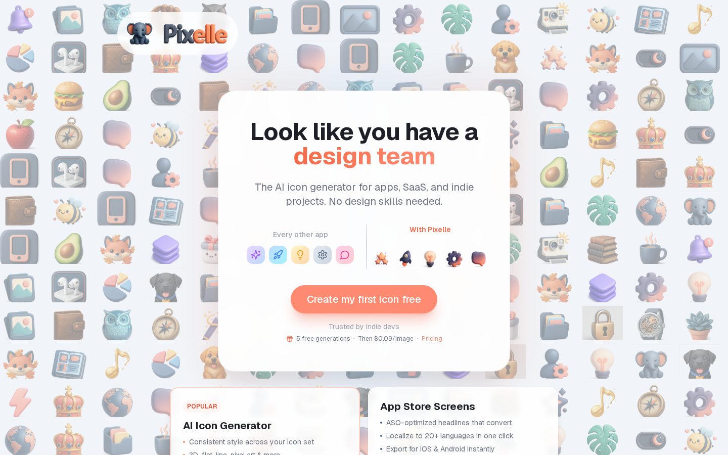 Pixelle Homepage