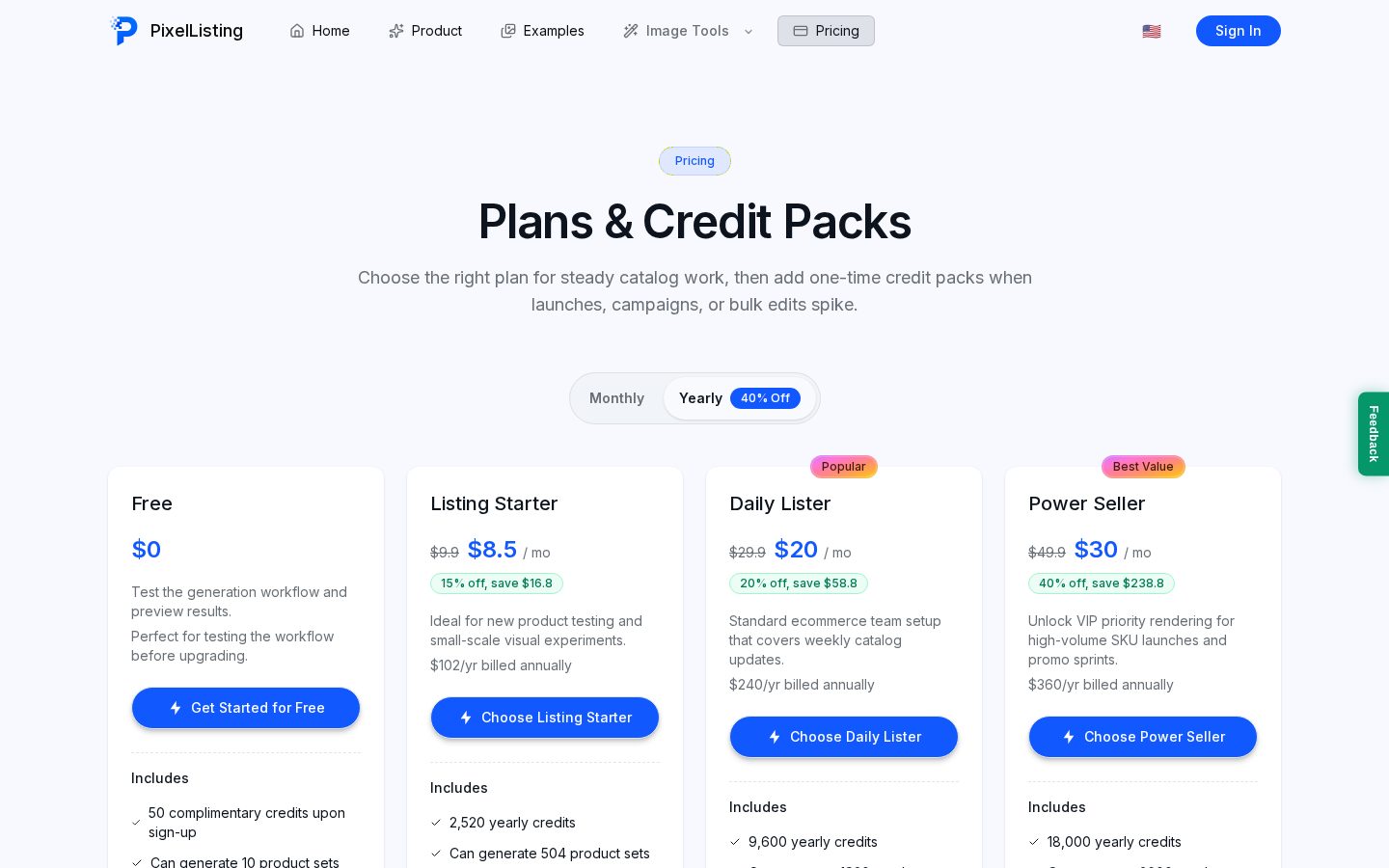 PixelListing Pricing
