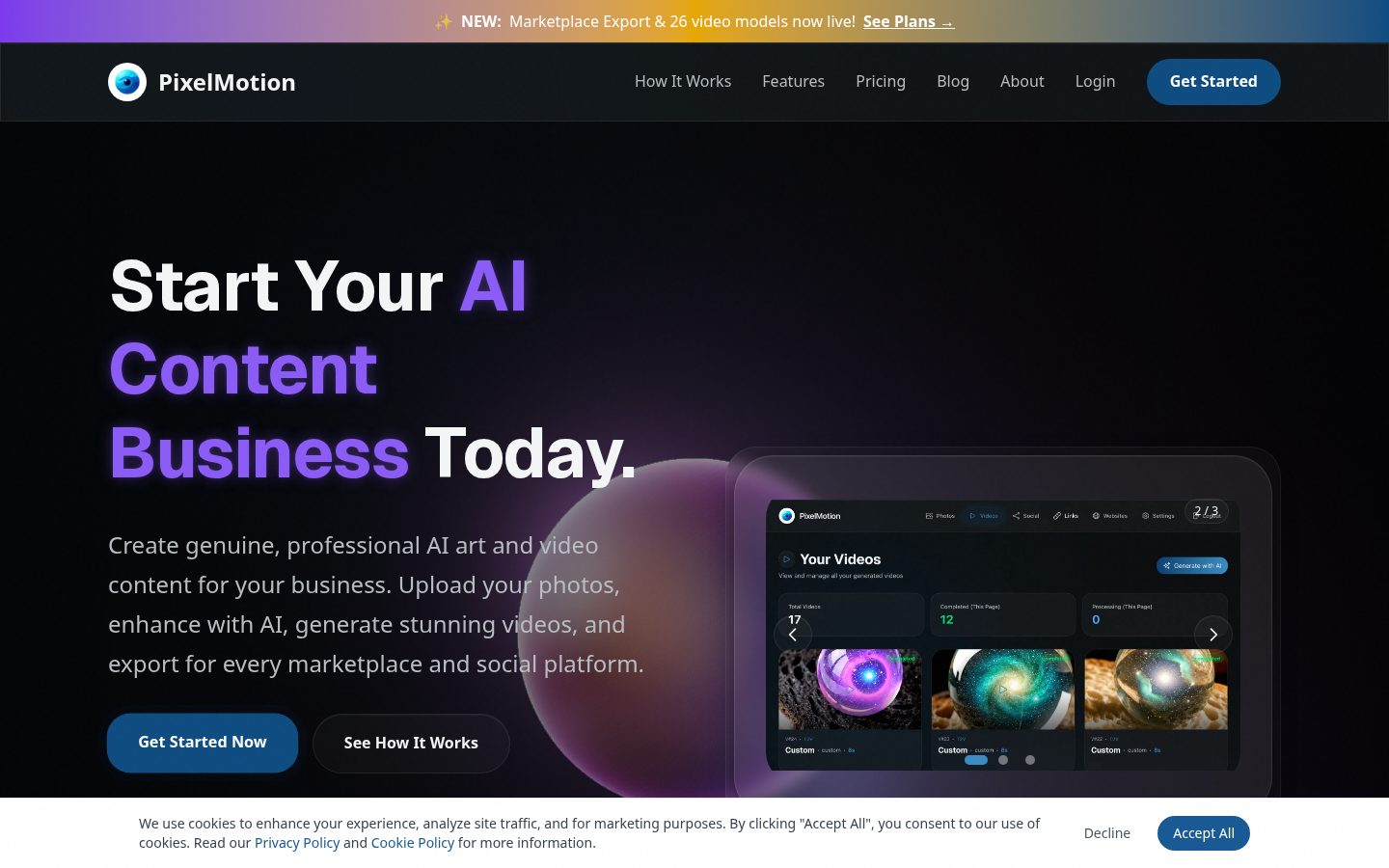 PixelMotion Homepage