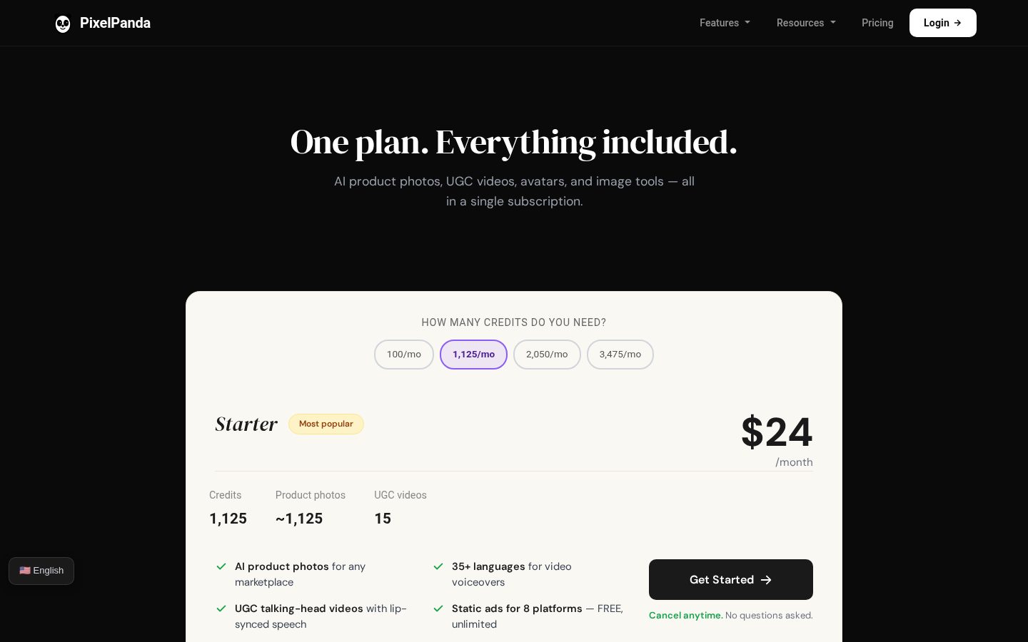 PixelPanda Pricing