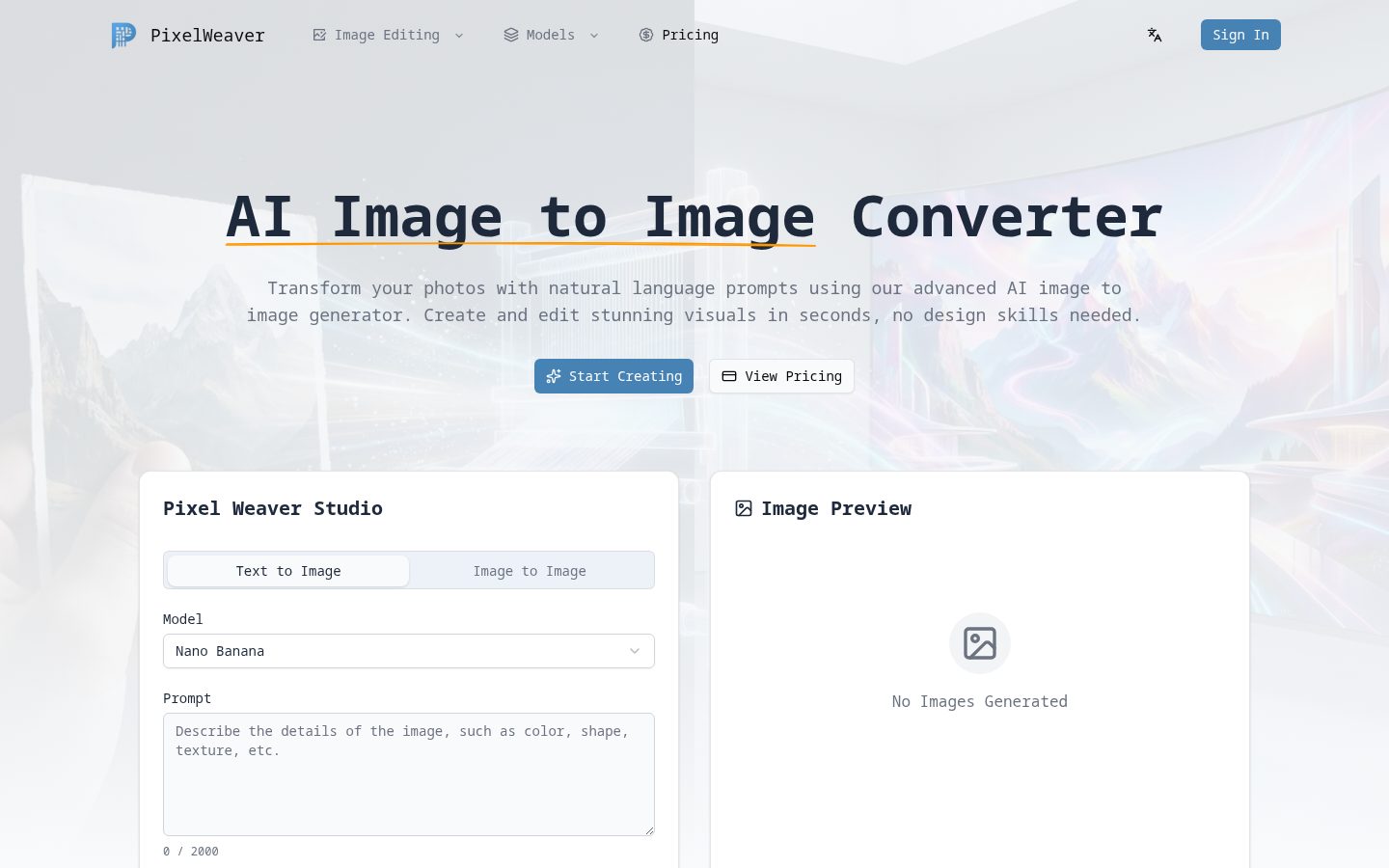 PixelWeaver Homepage