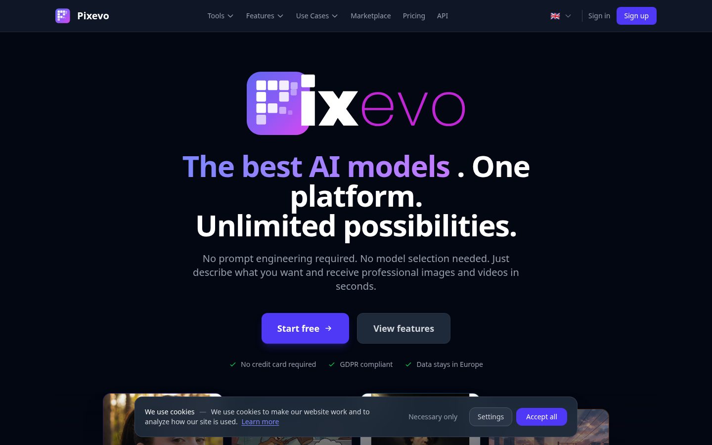 Pixevo Homepage