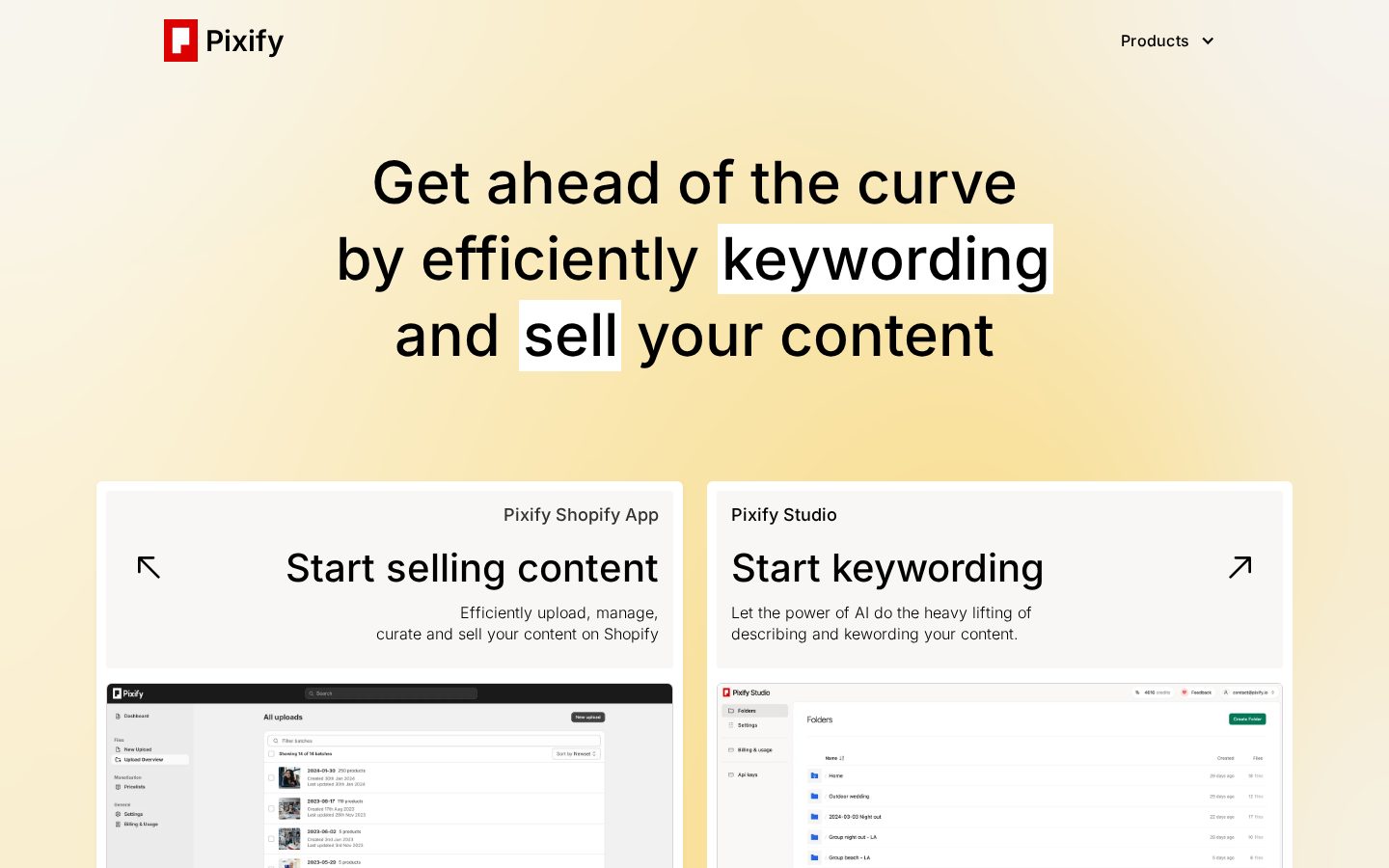 Pixify Homepage