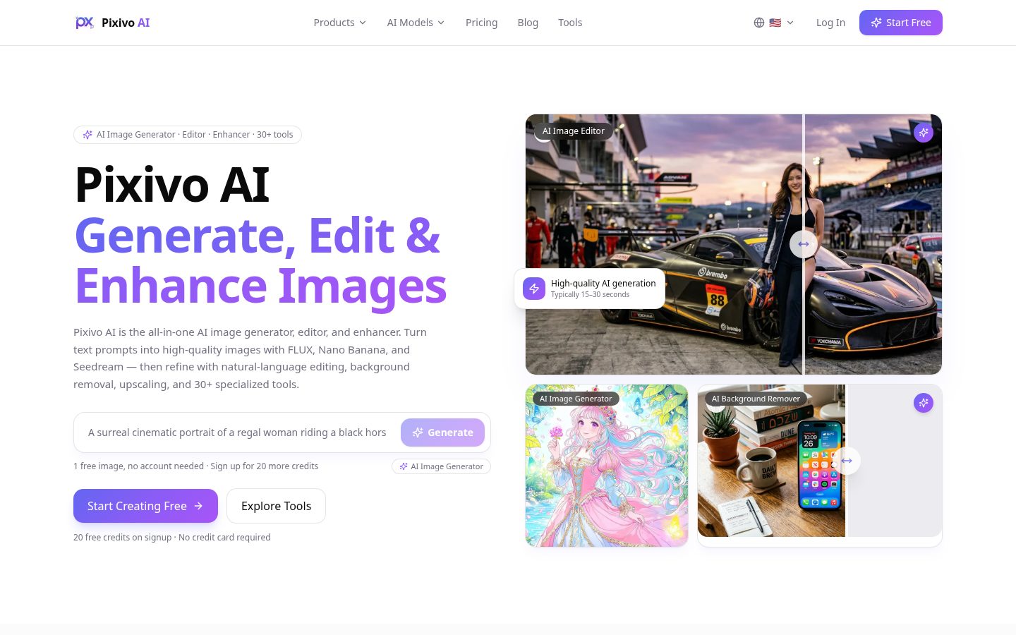 Pixivo AI Homepage