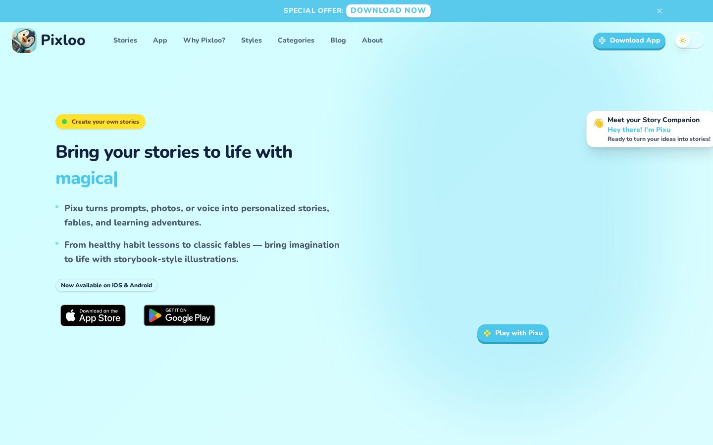Pixloo Homepage