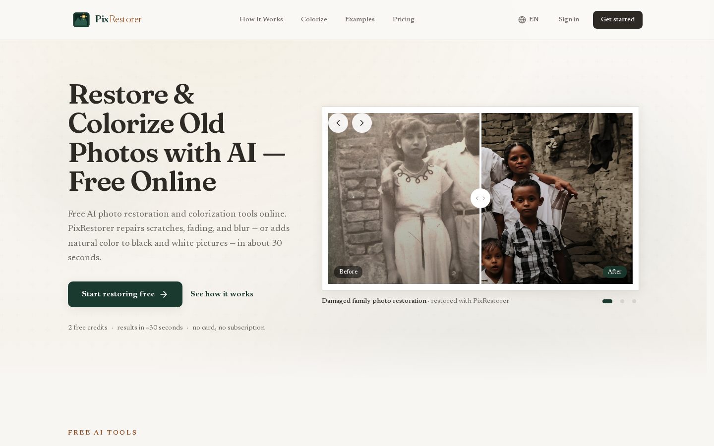 PixRestorer Homepage