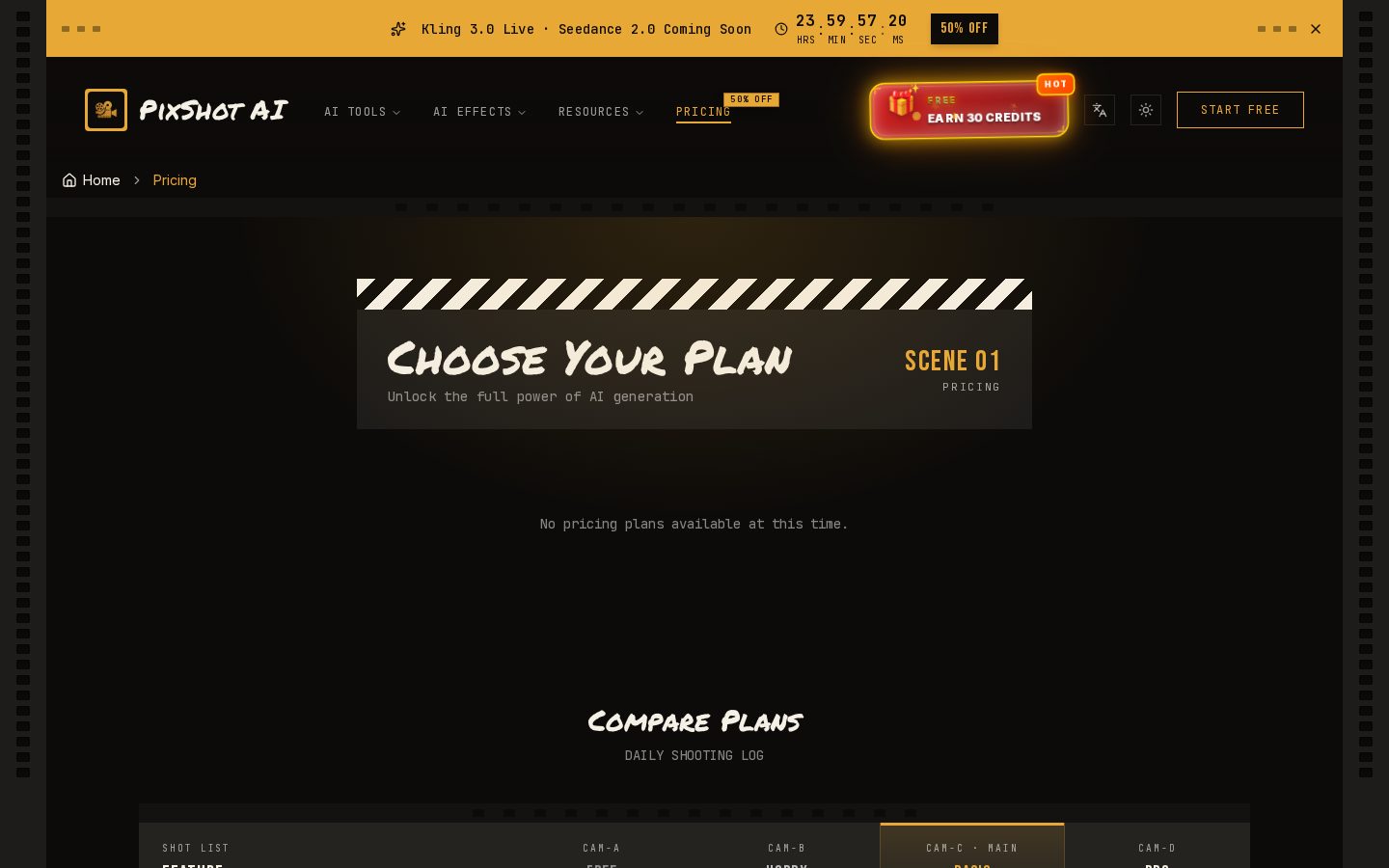 PixShot AI Pricing
