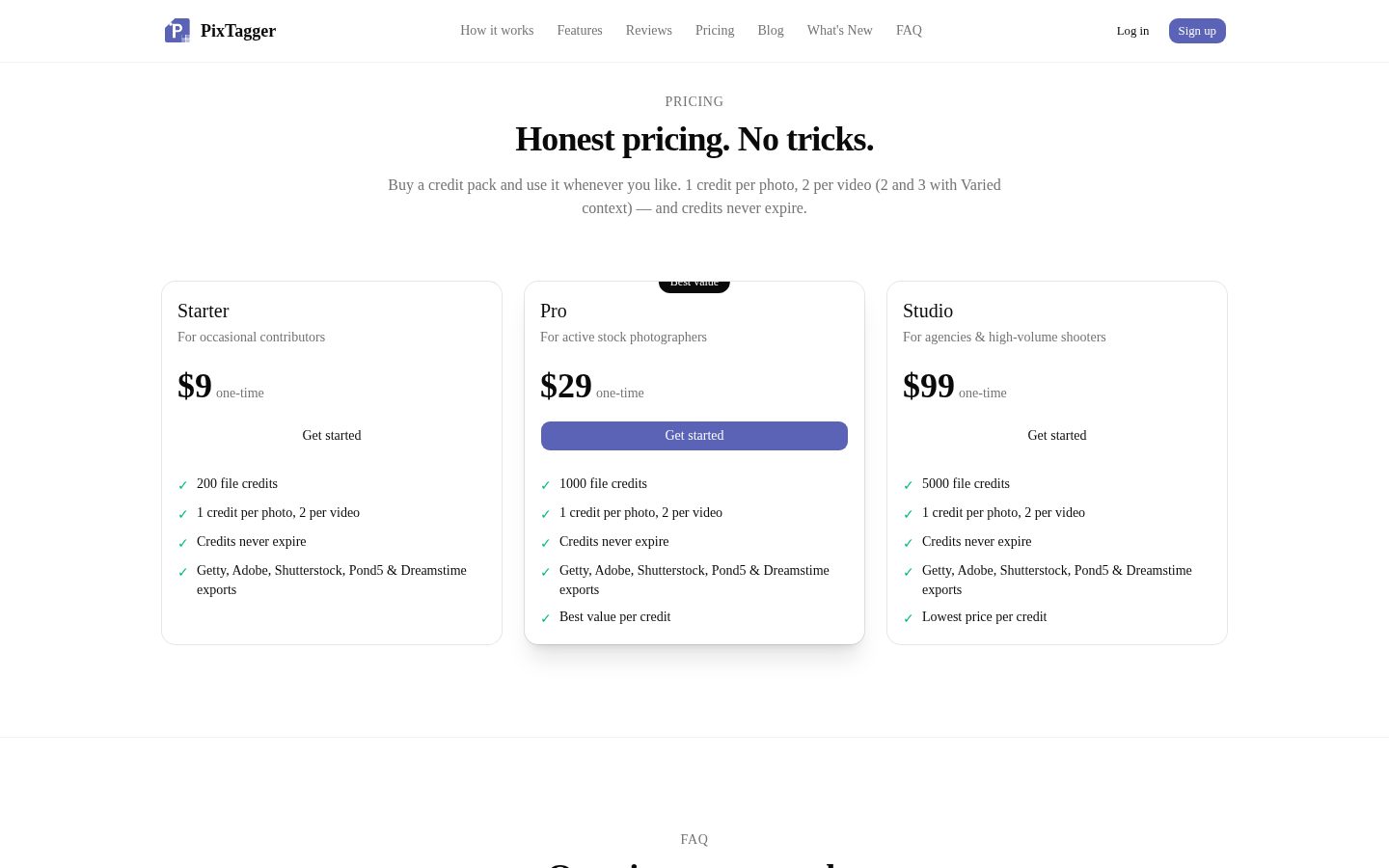 PixTagger Pricing