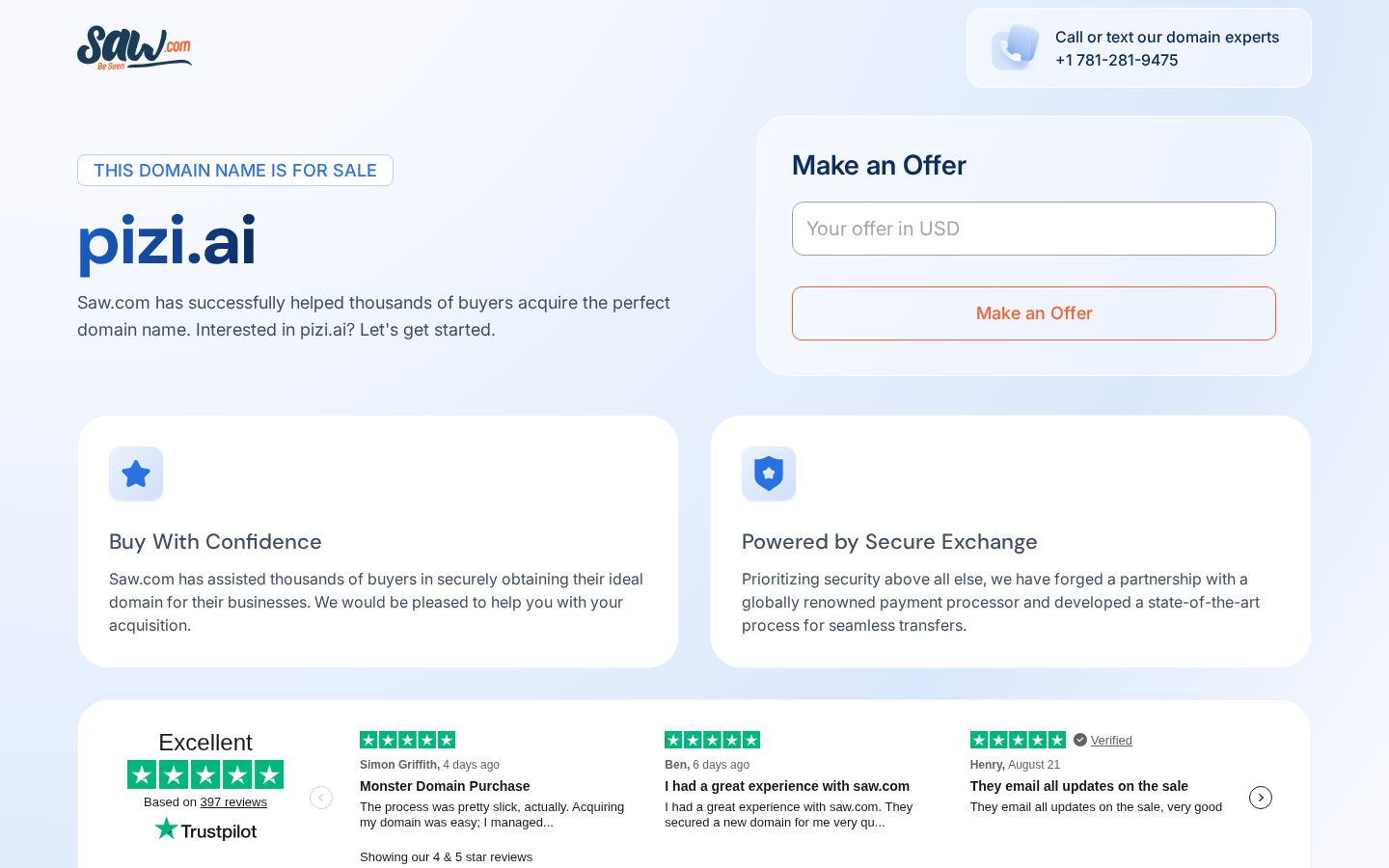 Pizi AI Homepage