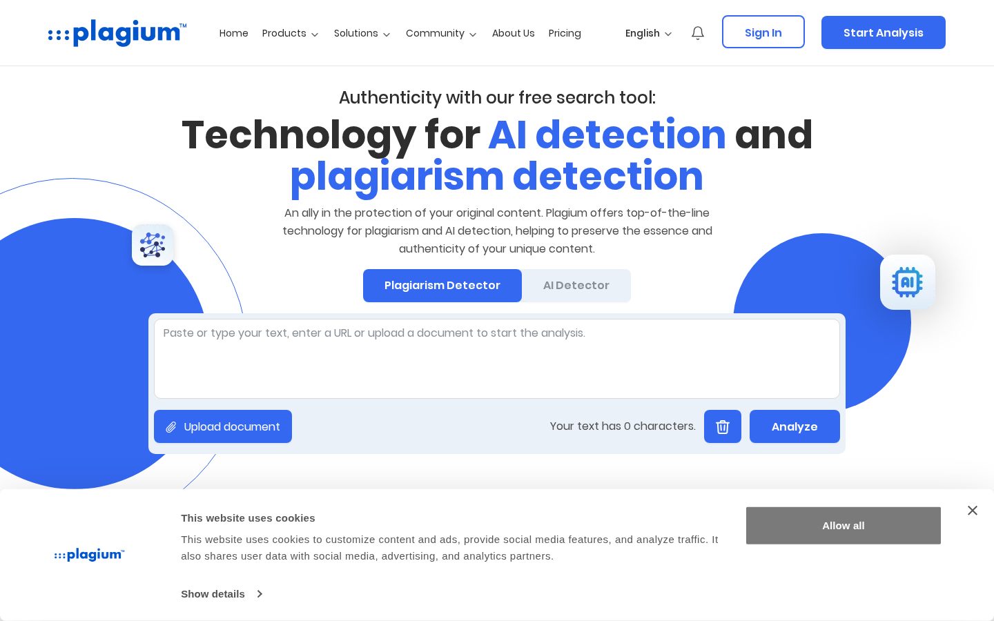 Plagium Homepage
