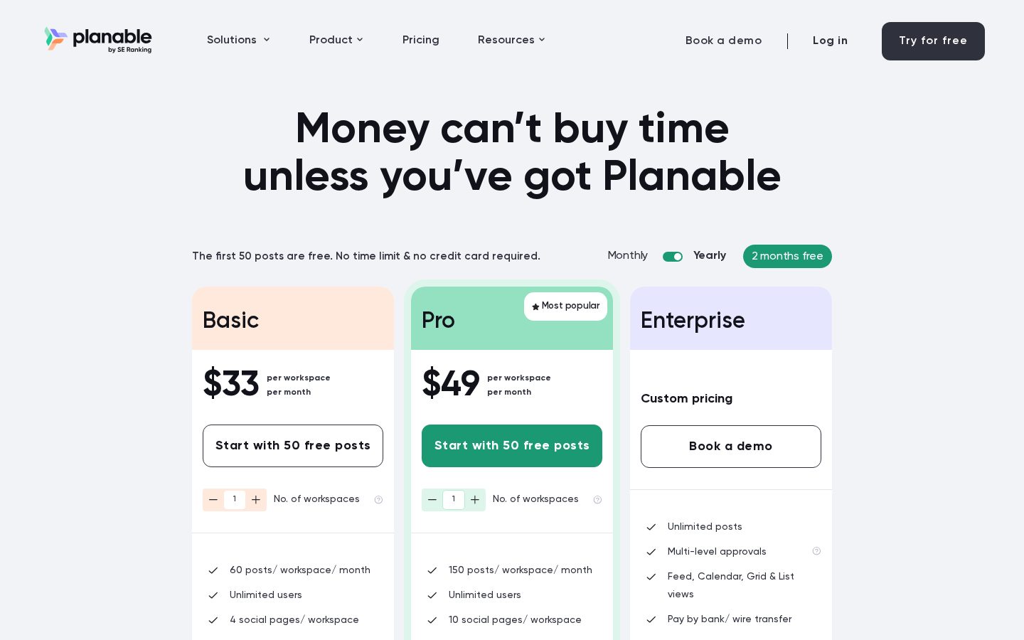 Planable Pricing