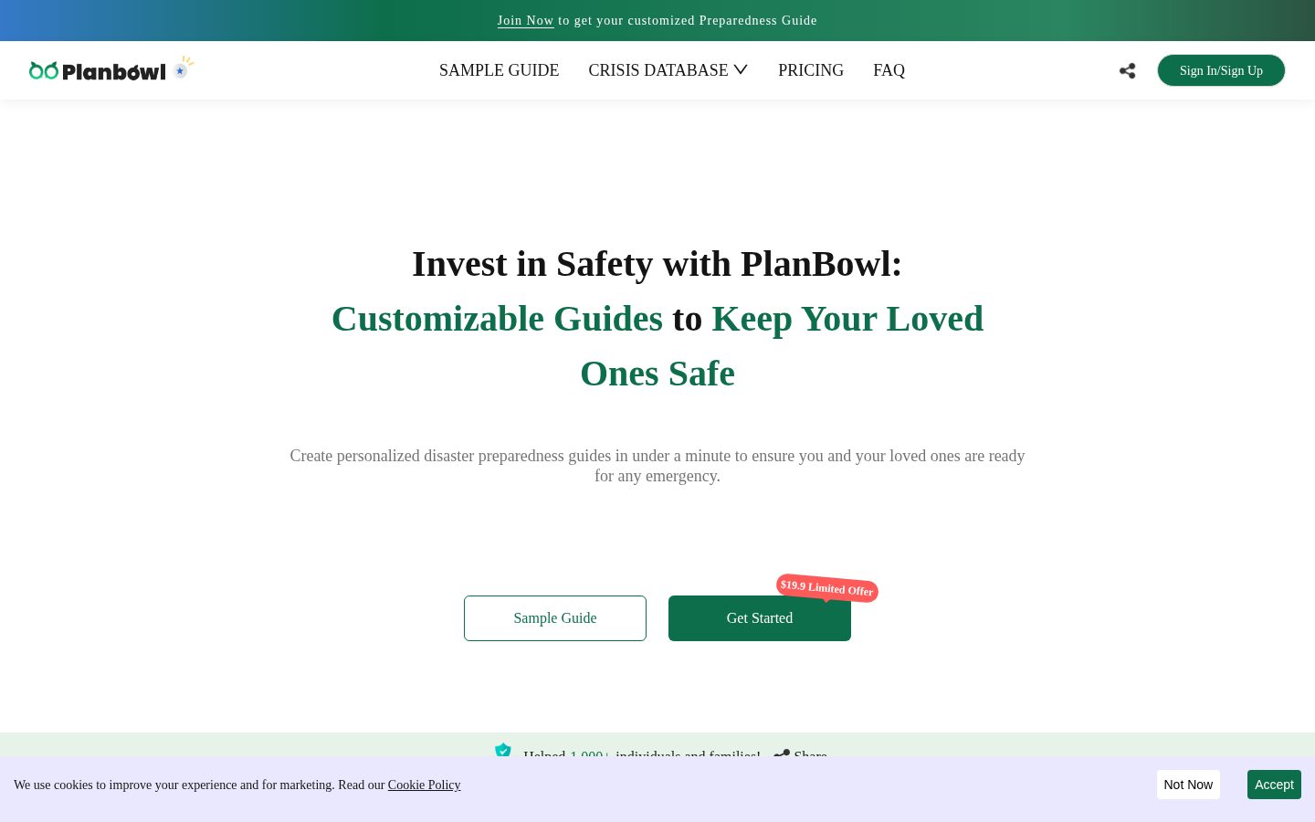 PlanBowl Homepage