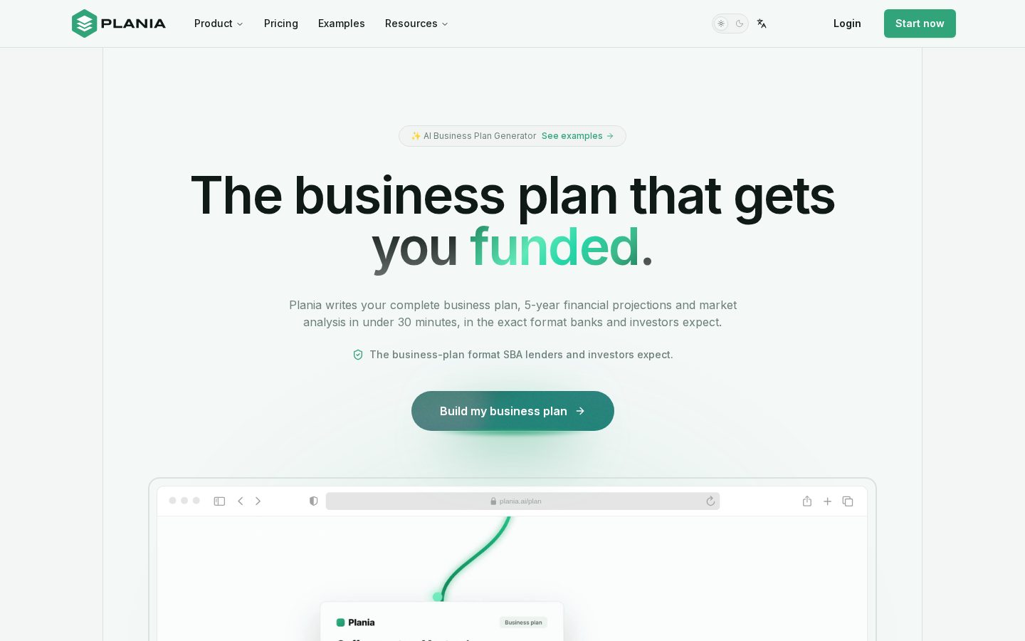 Plania Homepage