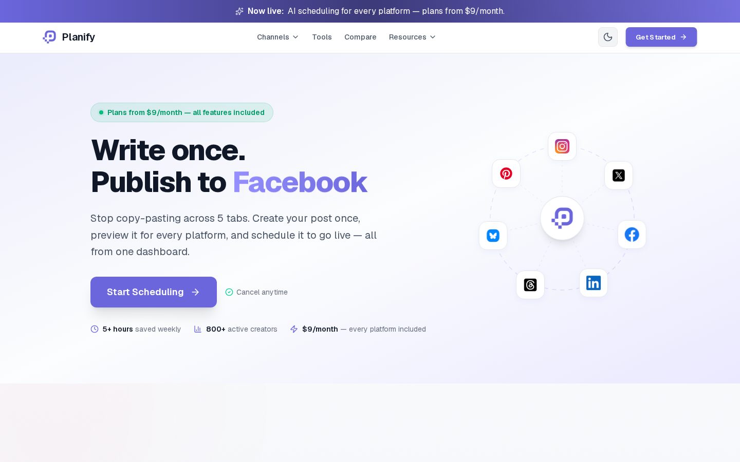 Planify Homepage