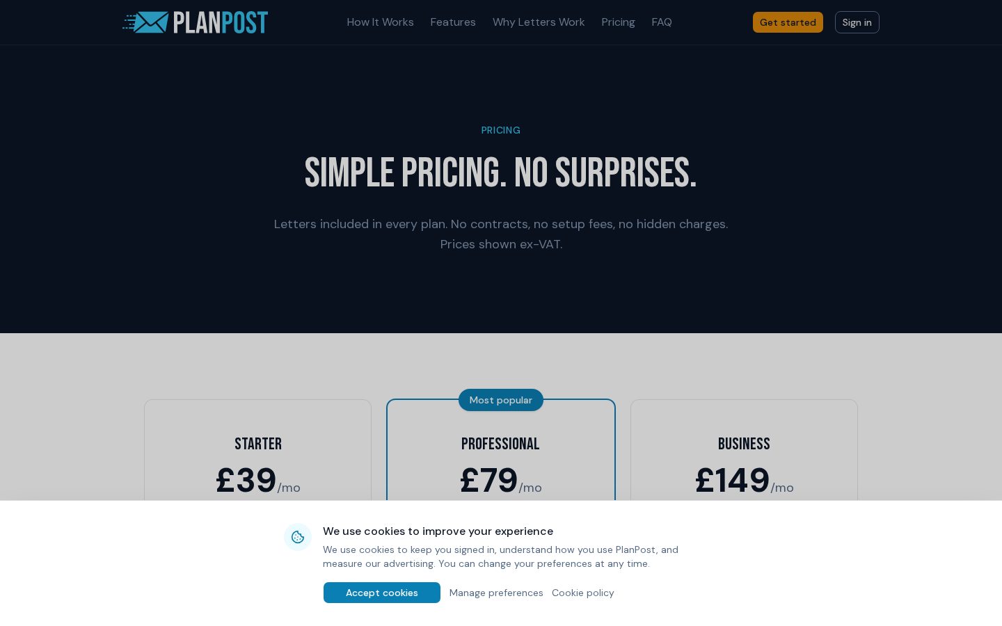 PlanPost Pricing