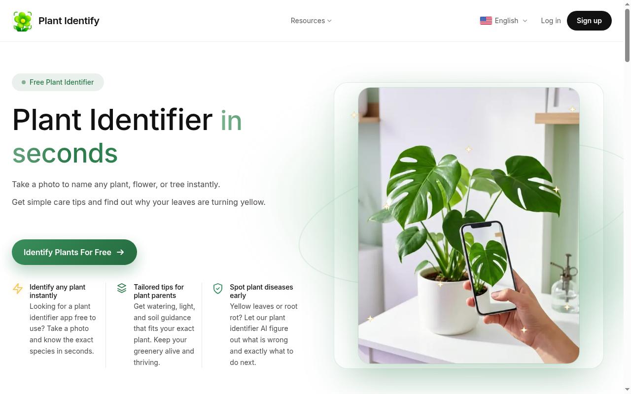 Plant Identify Homepage