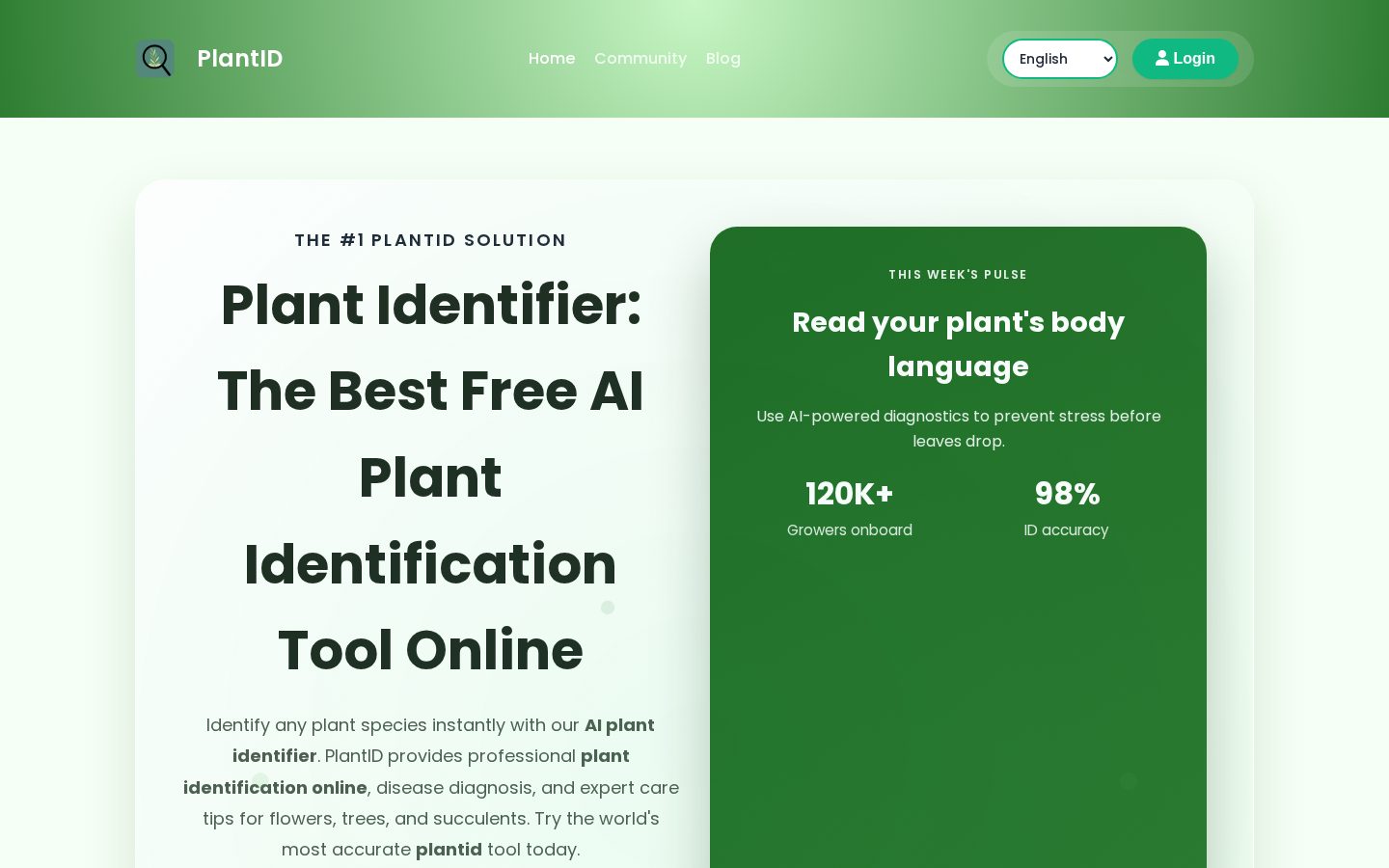 PlantID Homepage