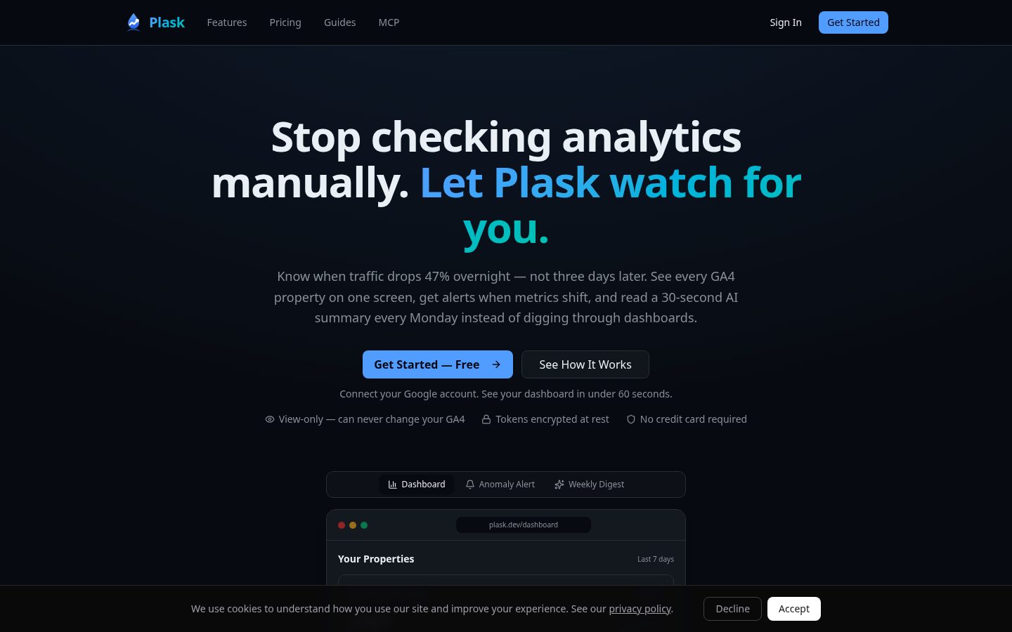 Plask Homepage