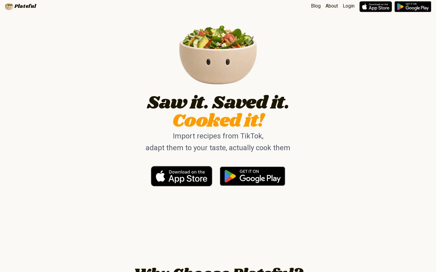 Plateful Homepage
