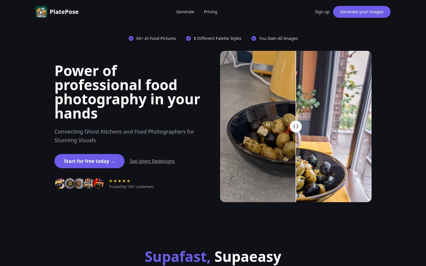 PlatePose Homepage