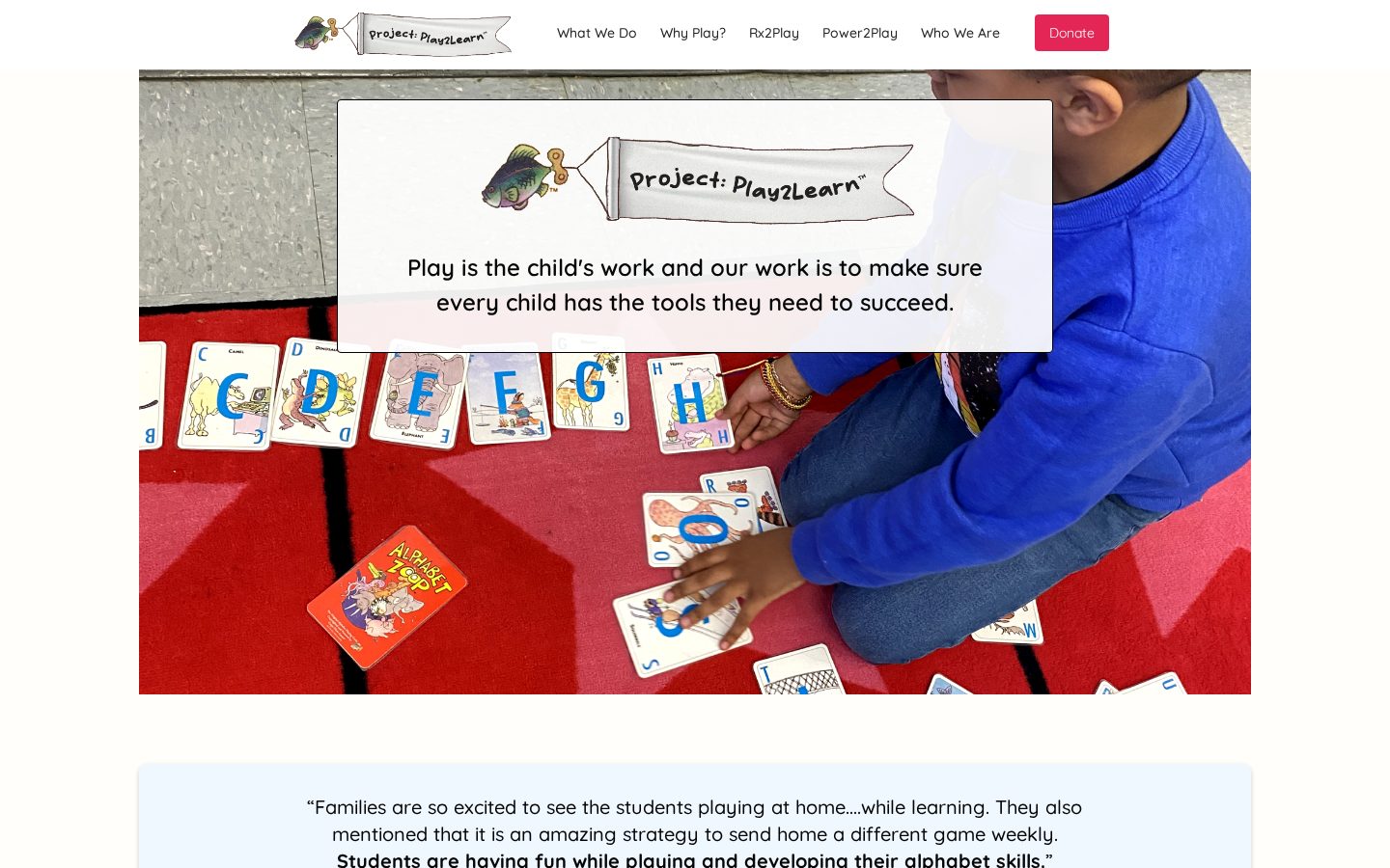 Play2Learn Homepage