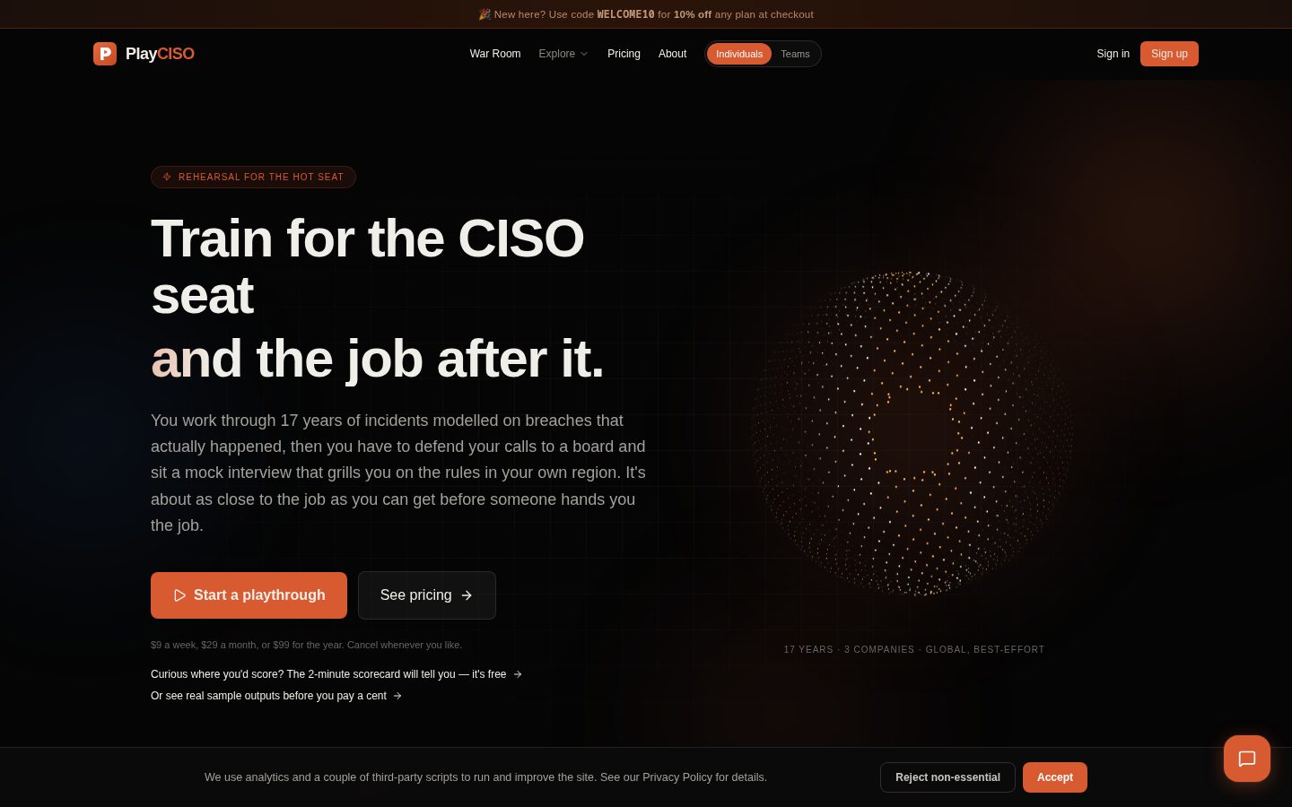 PlayCISO Homepage