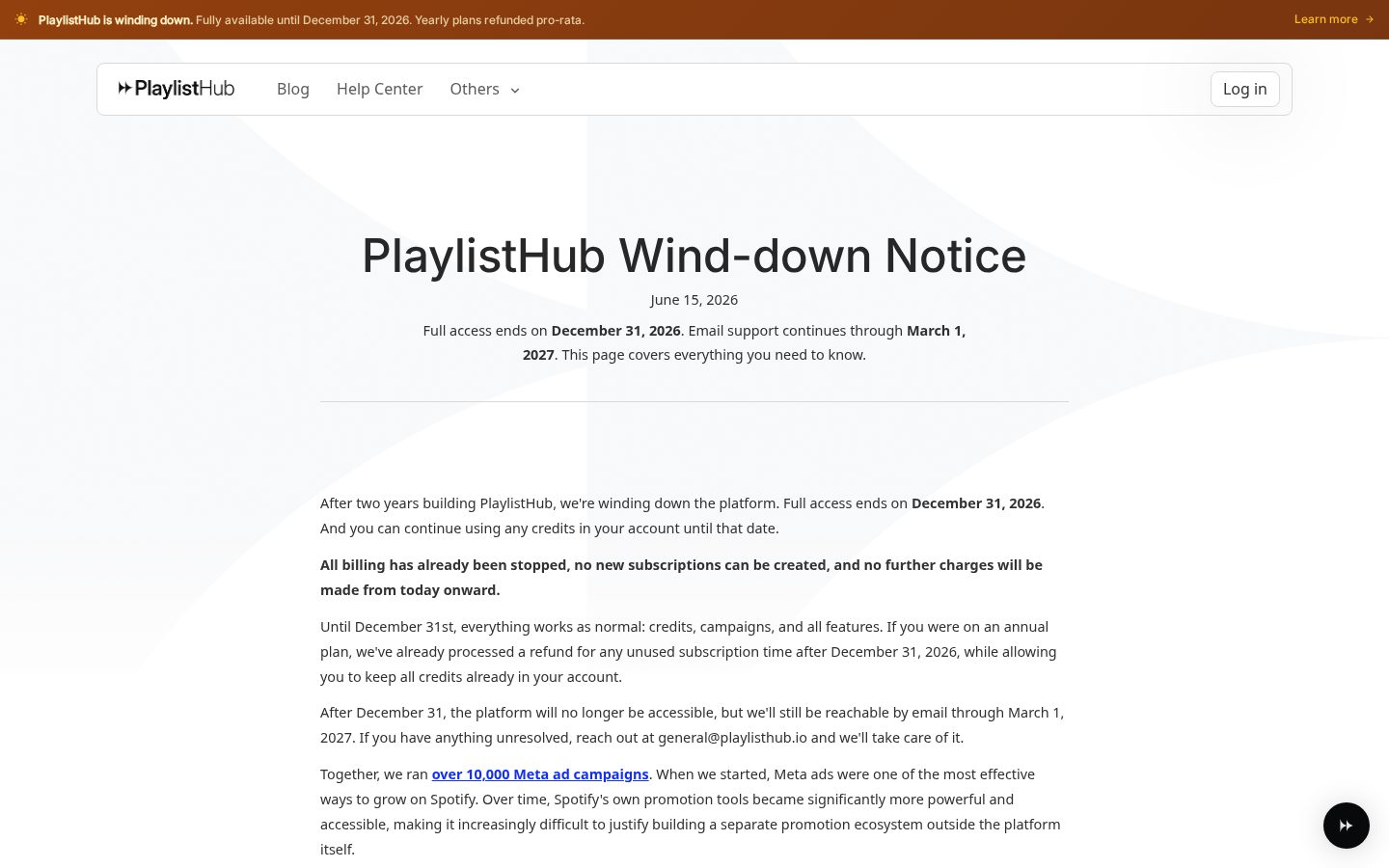 PlaylistHub Pricing