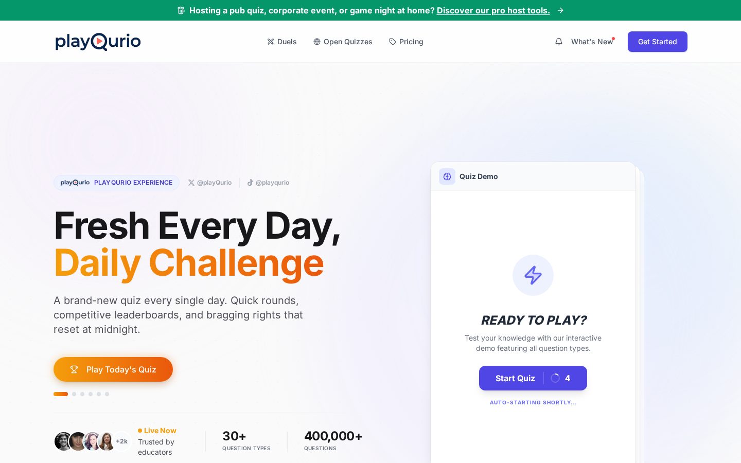playQurio Homepage