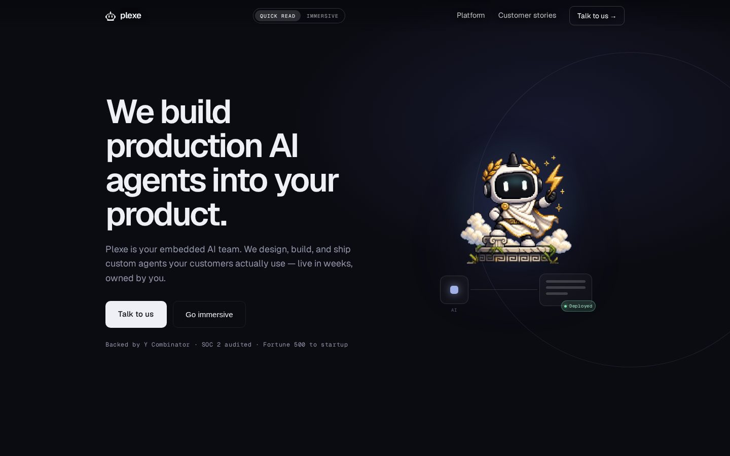 Plexe Homepage