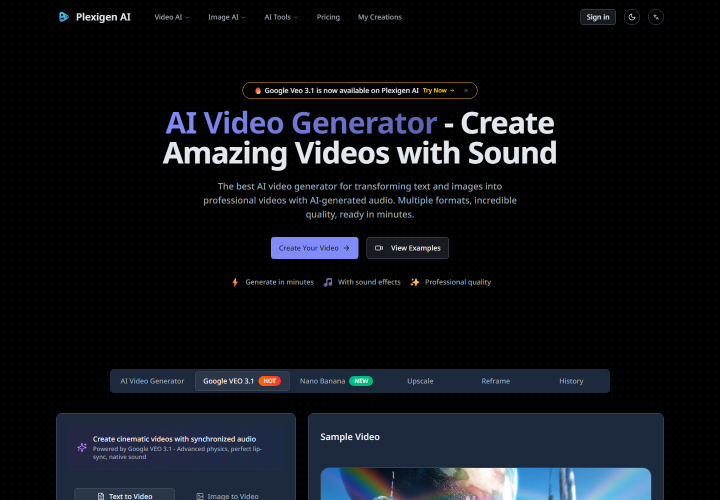 Plexigen AI homepage