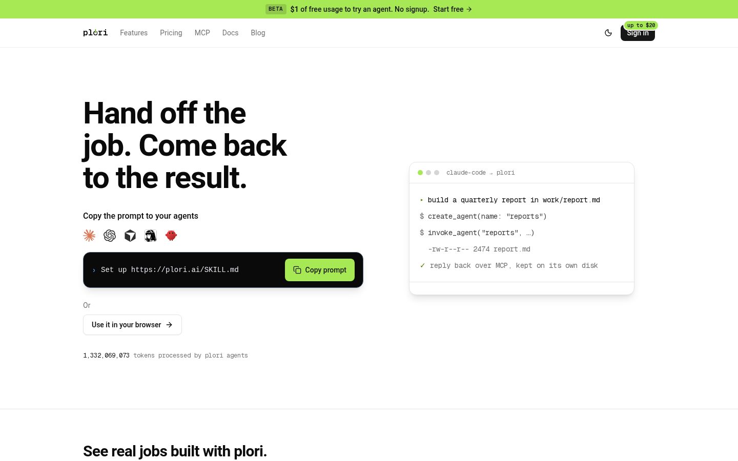 plori Homepage