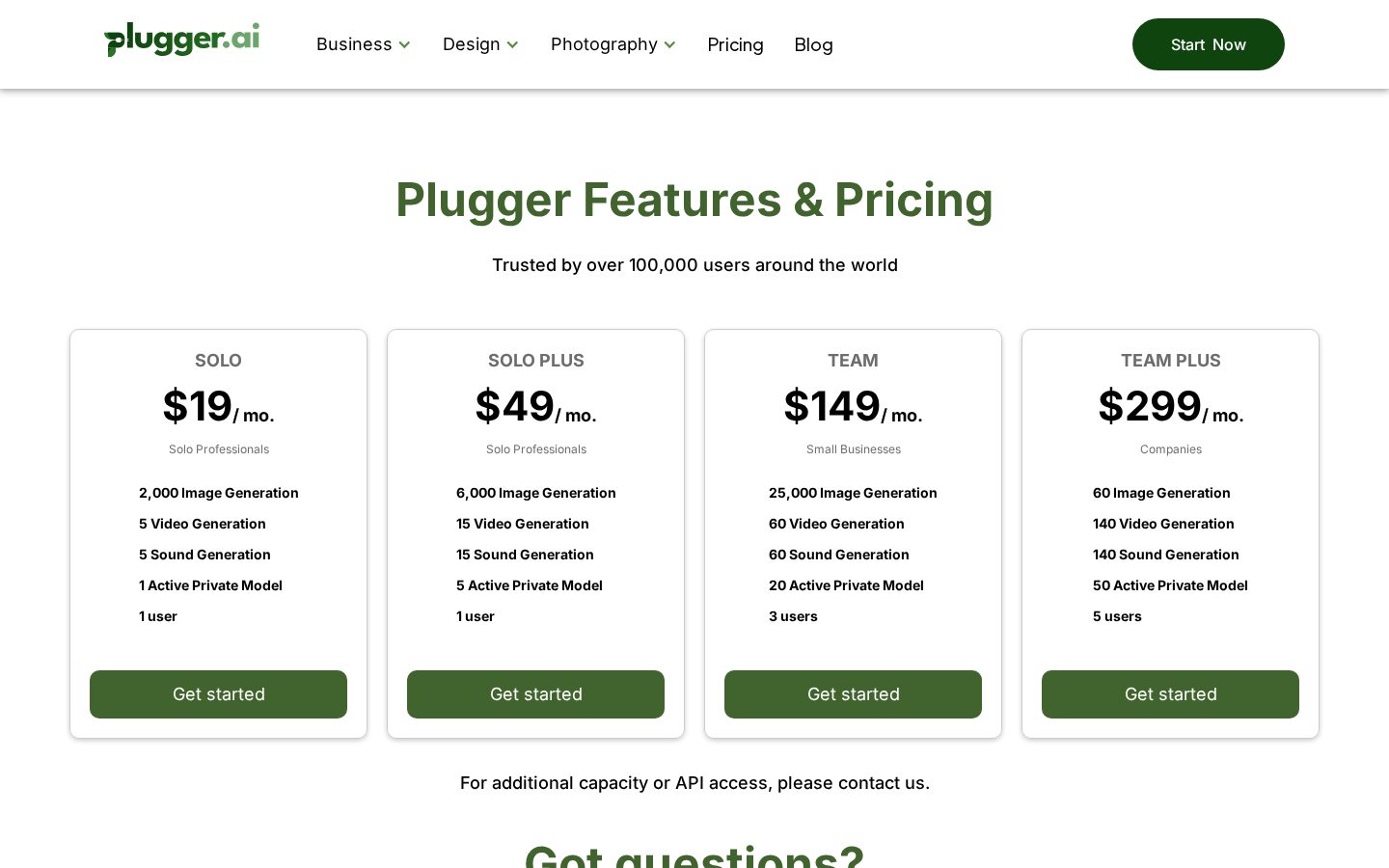 Plugger Pricing