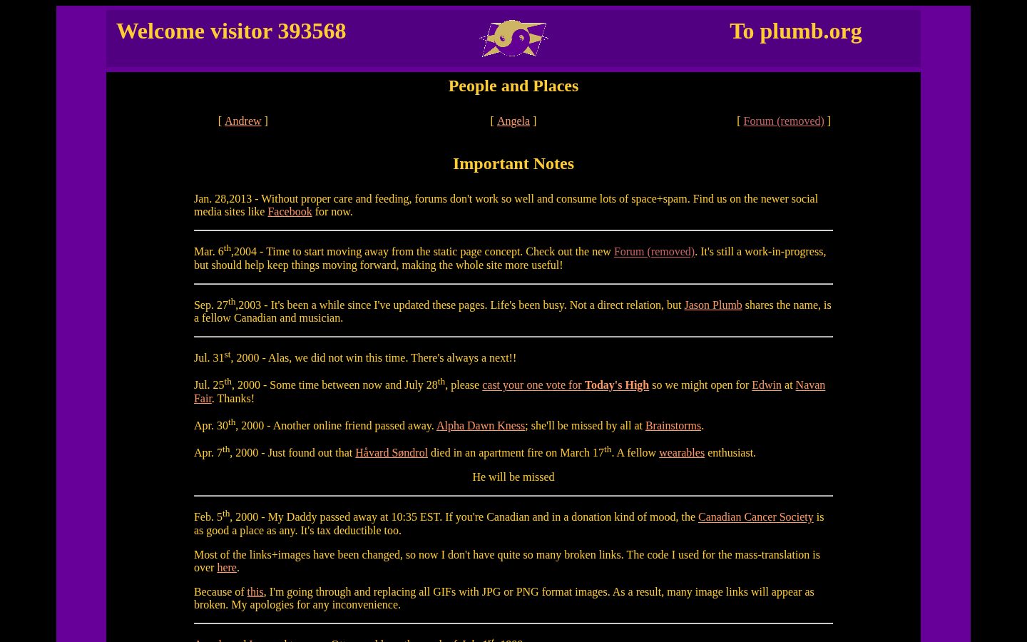 Plumb Homepage