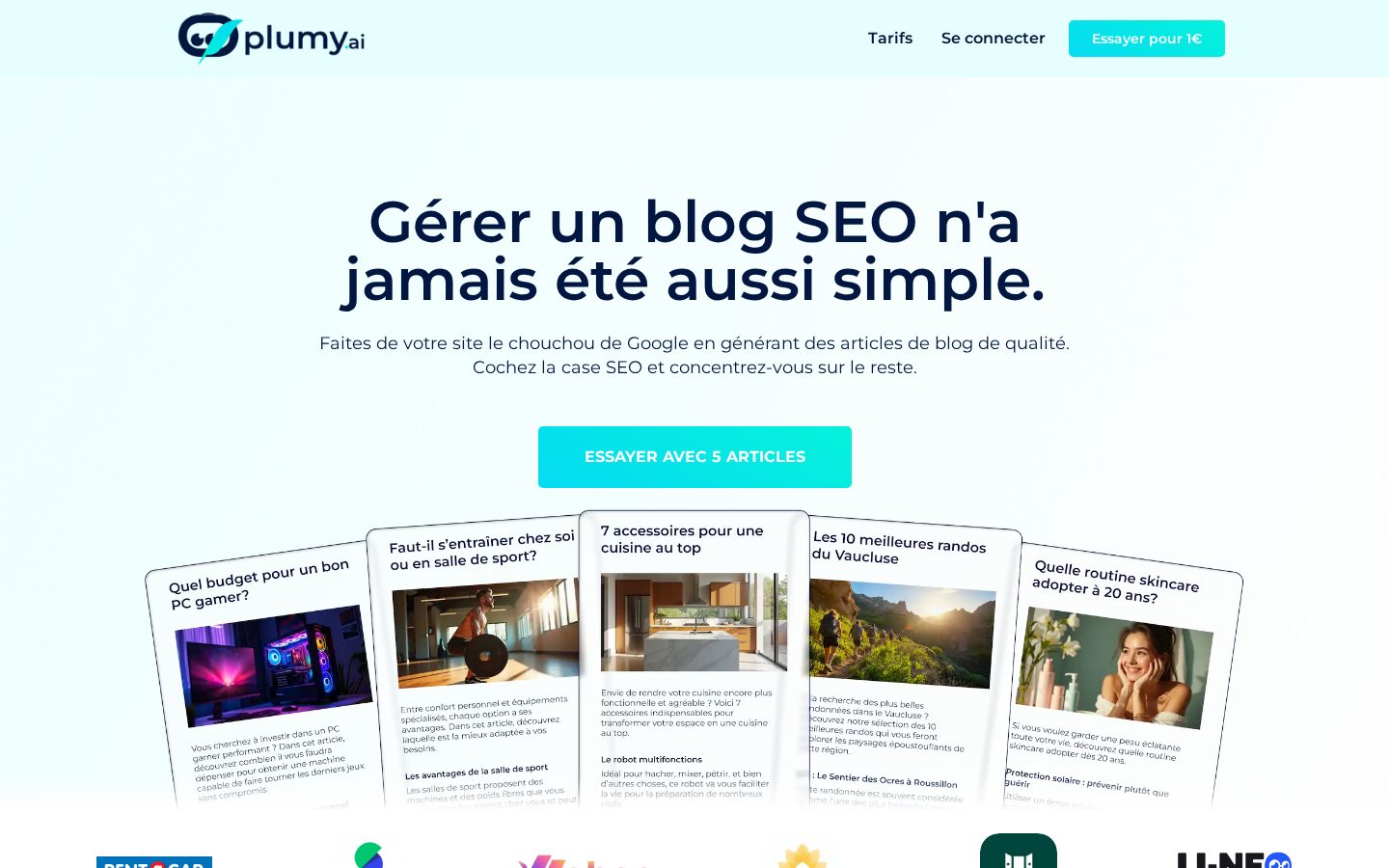 Plumy Homepage