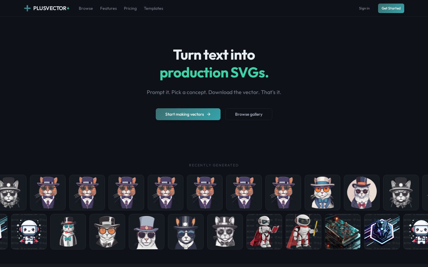 PlusVector Homepage