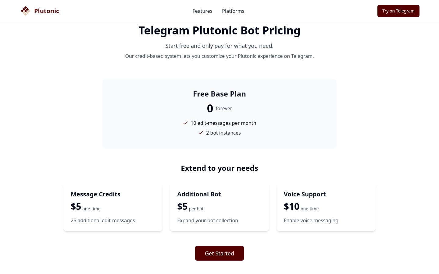 Plutonic Pricing