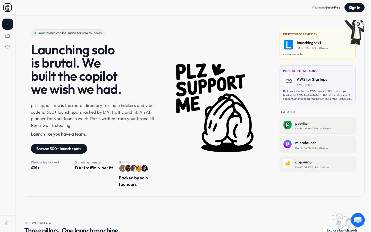 Plz Support Me Homepage