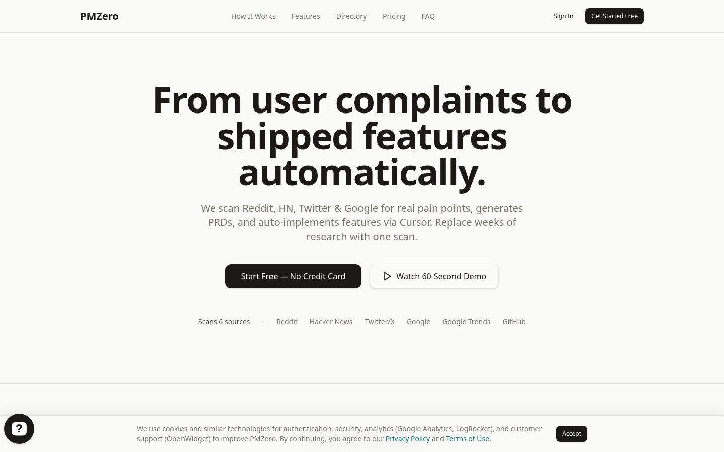 PMZero Homepage