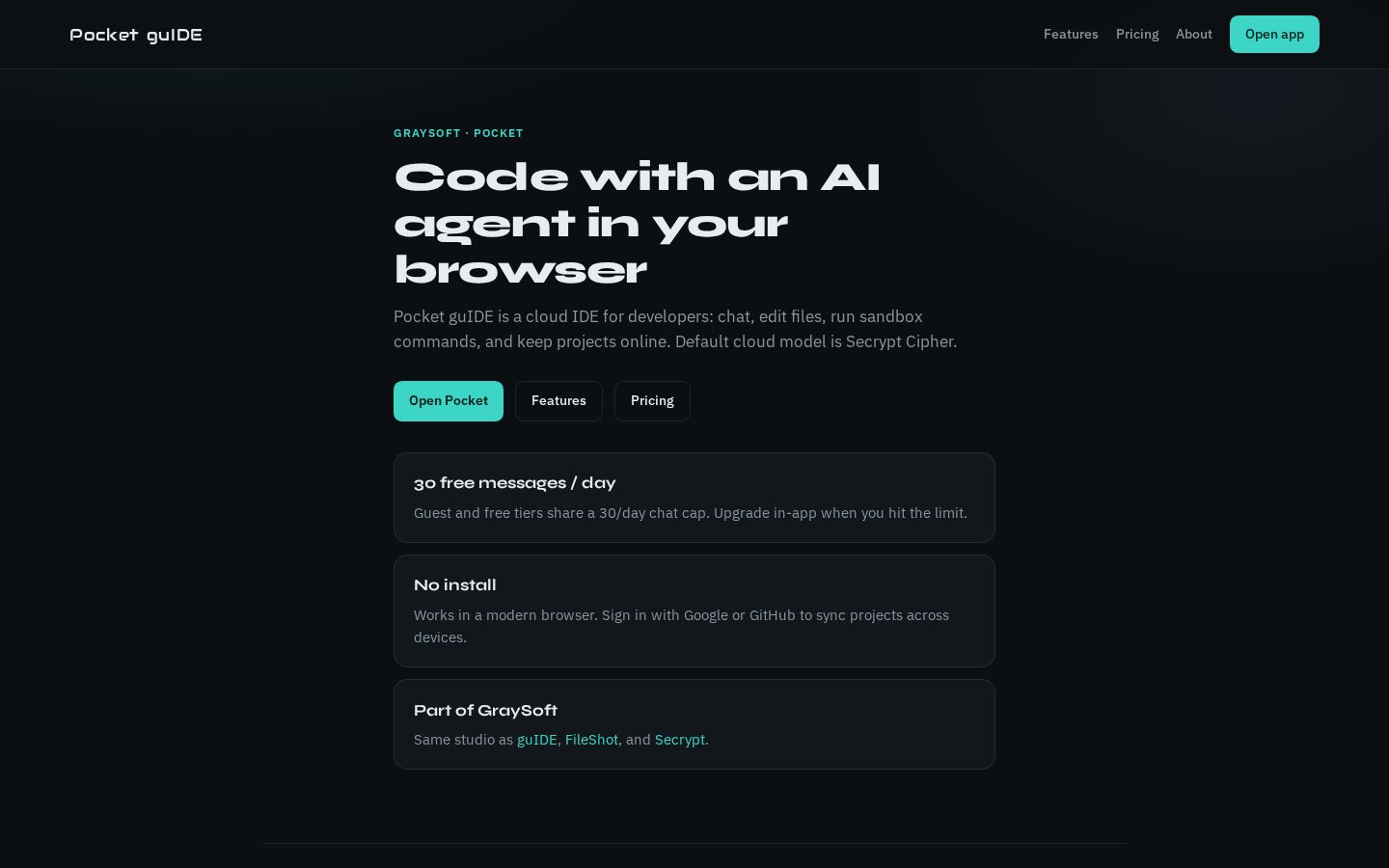 Pocket guIDE Homepage