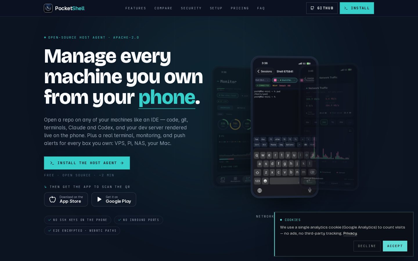 PocketShell Homepage