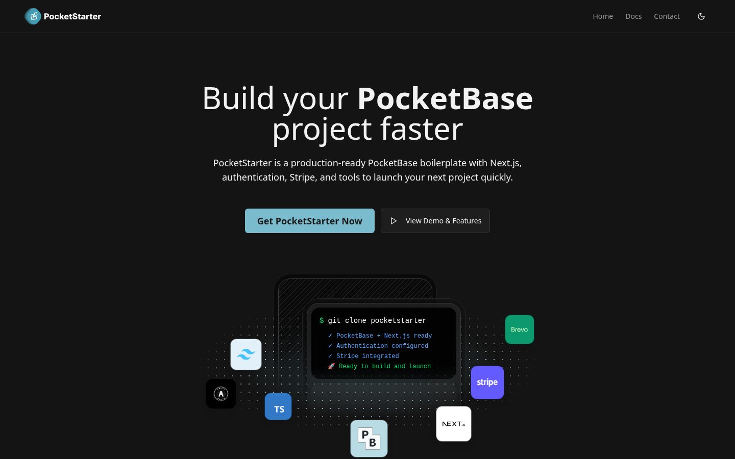PocketStarter Homepage