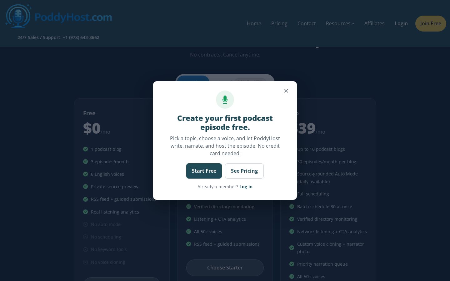 PoddyHost Pricing
