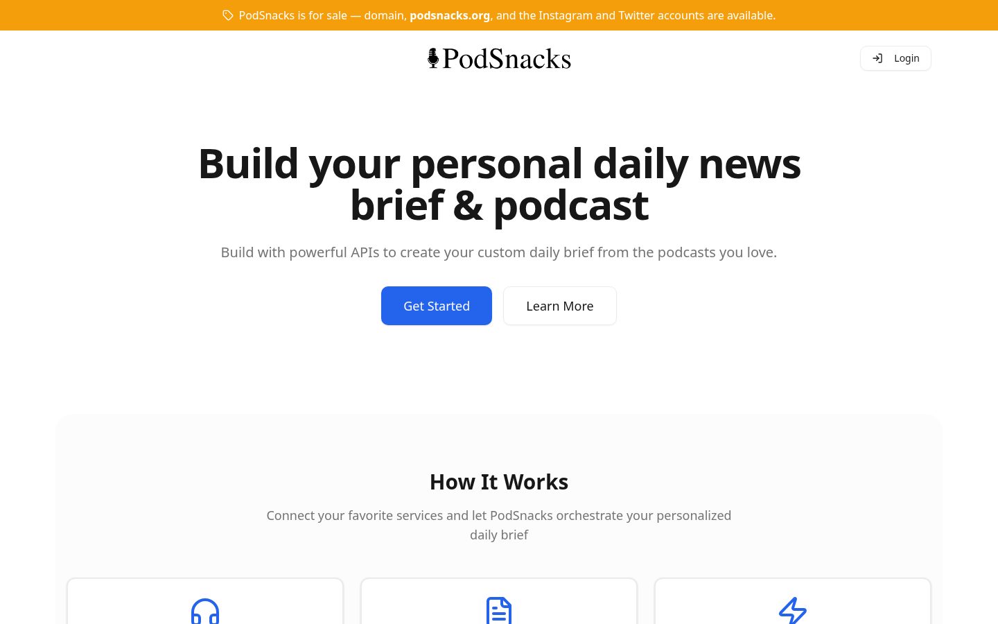 PodSnacks Homepage