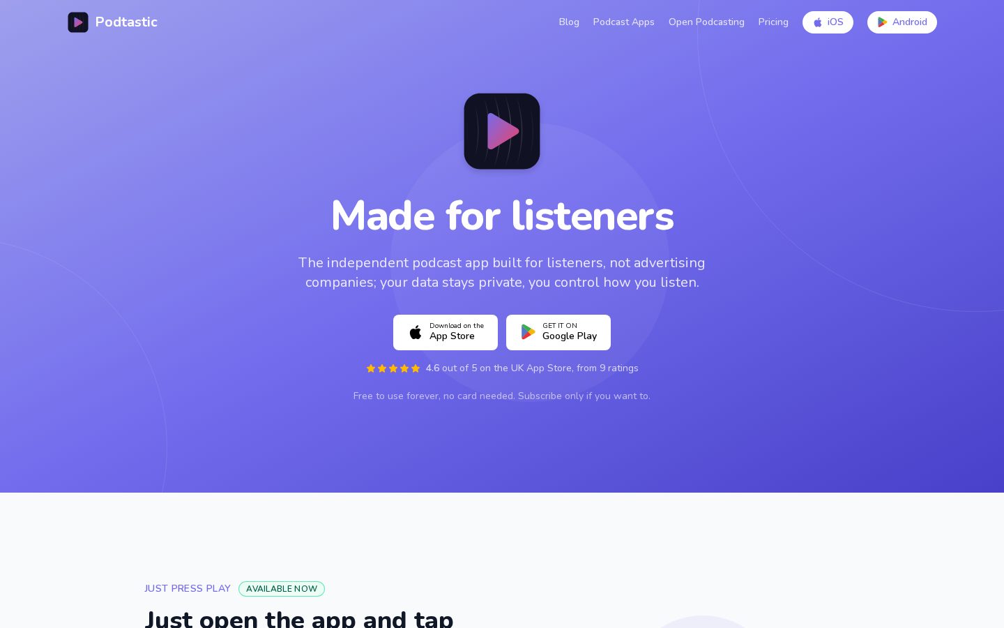 Podtastic Homepage