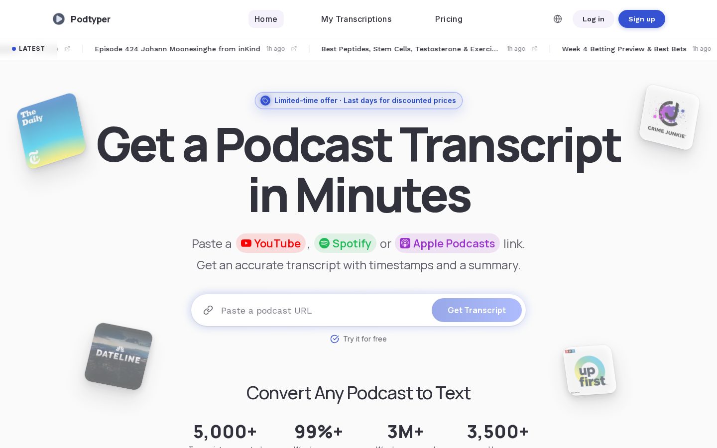 PodTyper Homepage